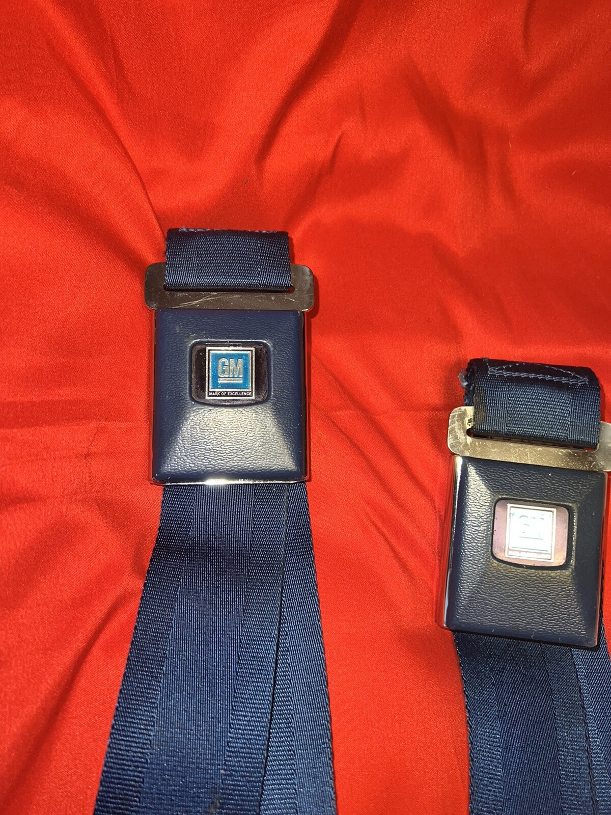 2 Blue Deluxe GM Shoulder Seat Belt 6672 Chevy Olds Pontiac GTO Nova