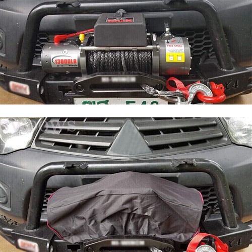 Winch Cover Waterproof Dust Capstan Cover 600D for 8000-17500 lbs Trailer SUV - Picture 9 of 16