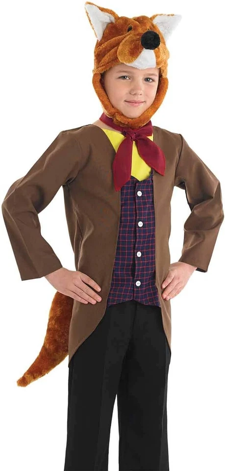 Kids Fox Costume S - XL Boys Storybook Character Fancy Dress Book Week Day Foto 2 de 4