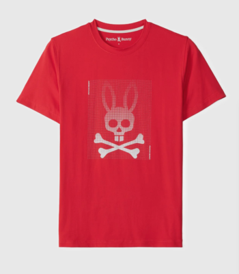 NEW* Men Psycho Bunny MAXWELL SPORT Graphic tee RED / WHITE NEW* Men Psycho Bunny MAXWELL SPORT Graphic tee RED / WHITE