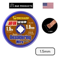 Mechanic DW50 Width 1.5mm Desoldering Braid, Copper Desoldering Strong Wick