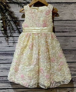 cream flower girl dress