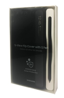 Smart Clear View Cover S21 Ultra Samsung S-View Flip Cover W/ S