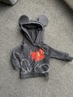 DISNEY PARKS Mickey Mouse 6 mo. Hoodie Ears Body Print Black Sweatshirt Baby — photo 1