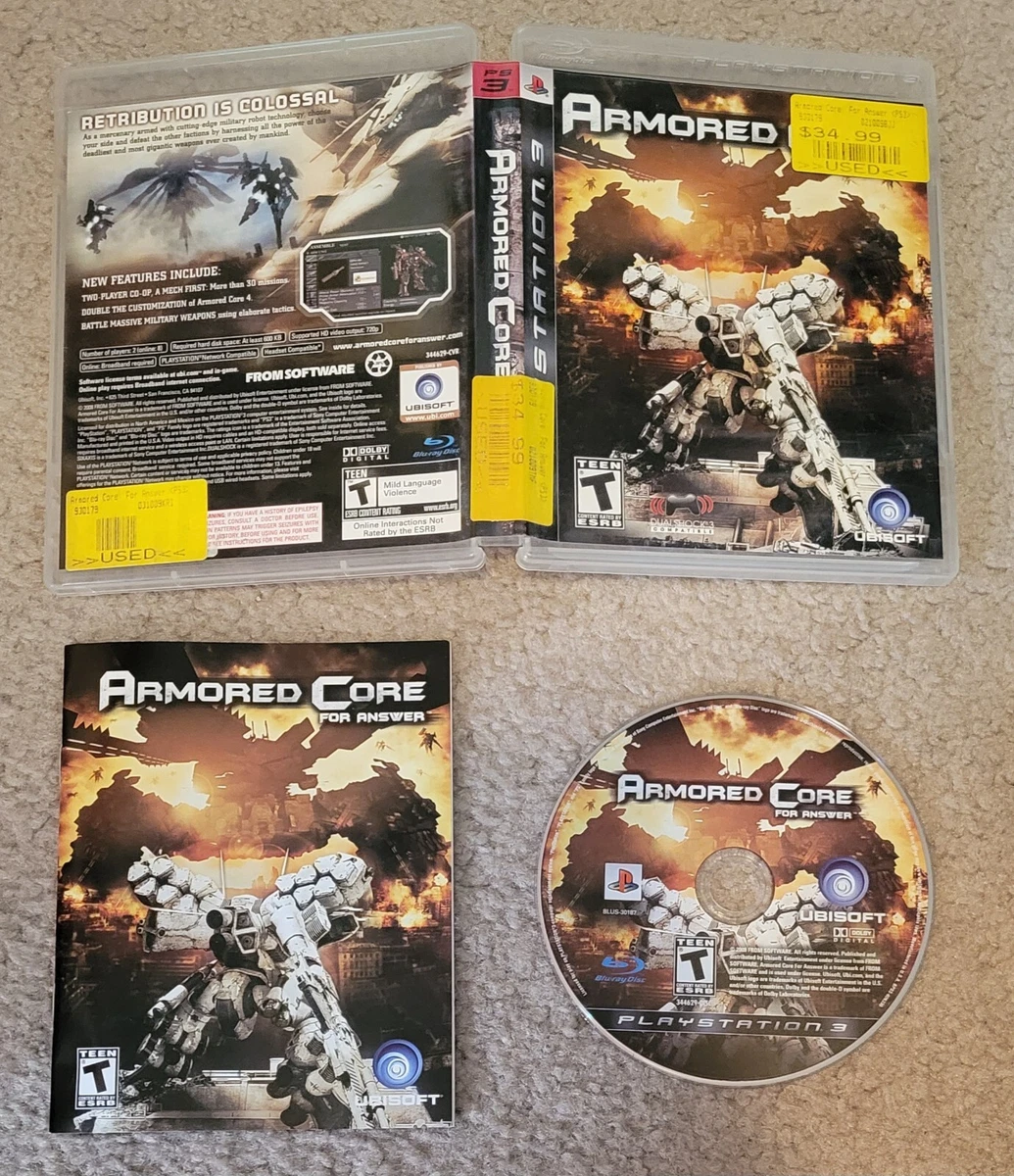 Armored Core: For Answer PlayStation 3 PS3