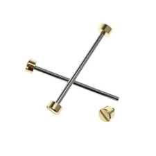 2pcs Gold Replacement Steel Screw Pins Tubes For Invicta watch band lugs