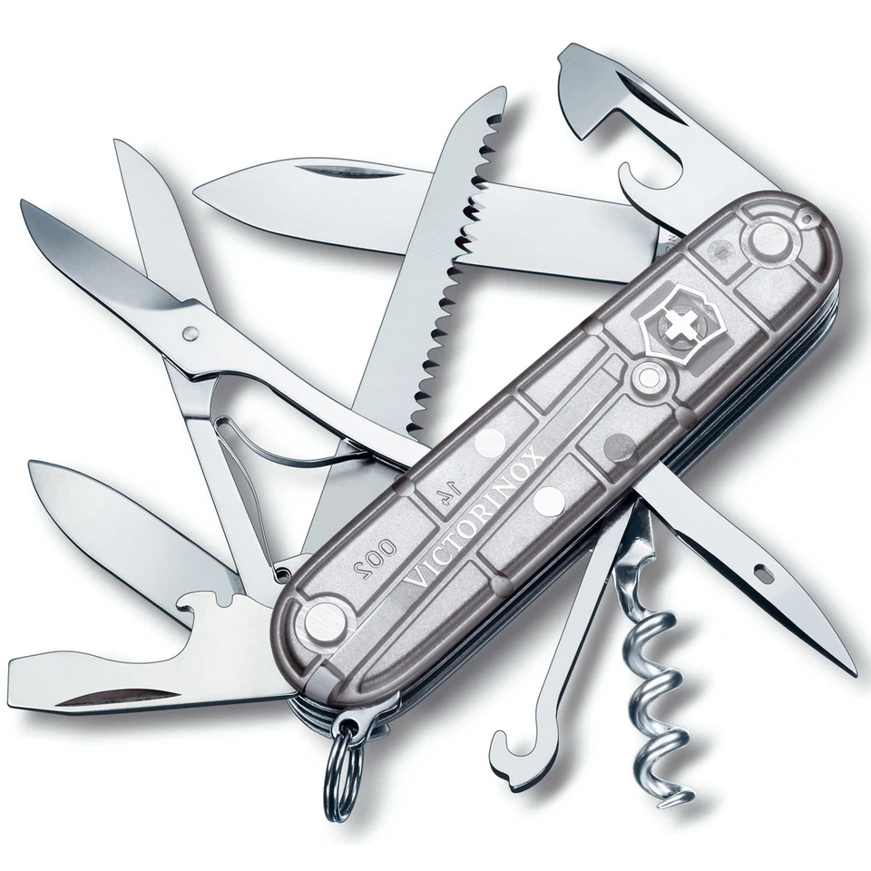 Victorinox - Couteau Suisse Huntsman Gris Silvertech 16 Fonctions - 1.3713.T7