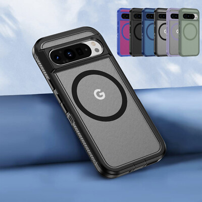 For Google Pixel 8/9/9 Pro XL Shockproof TPU+PC Case Mag Safe Slim Back Cover