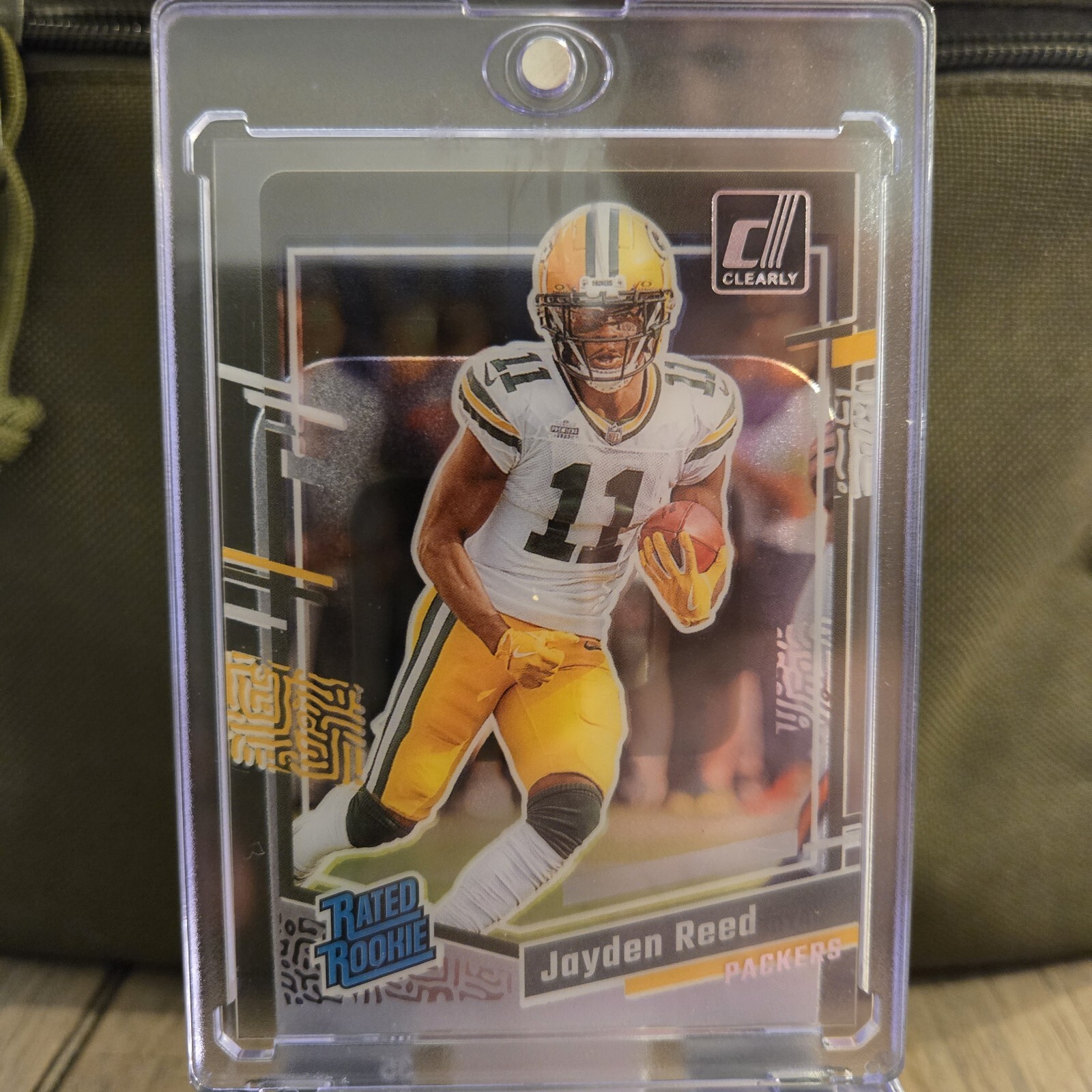 Jayden Reed 2023 Clearly Donruss Rated Rookie Gold RC #68 Packers