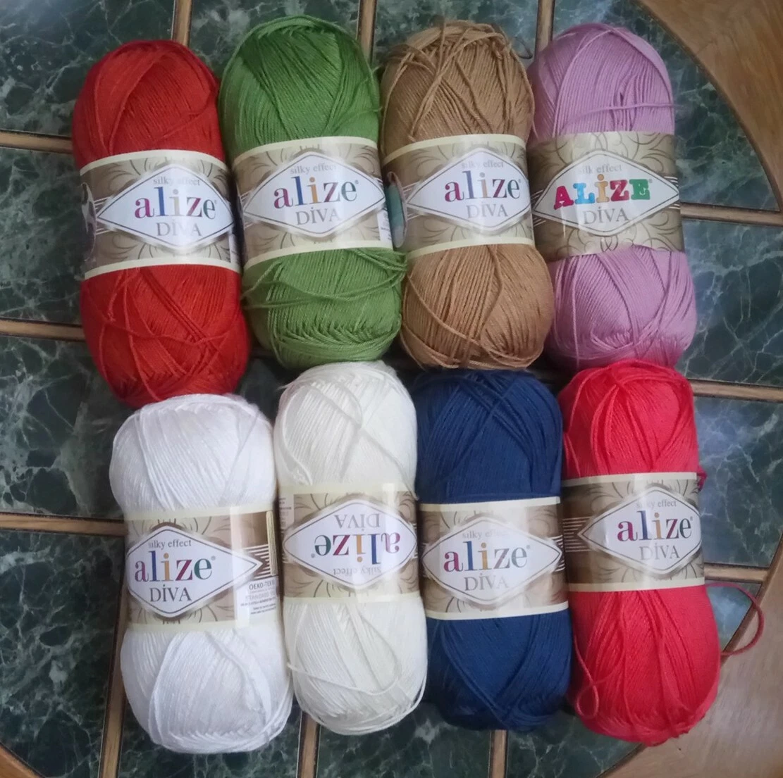 Alize Diva Silk Effect 100gr 350mt 3.52oz 382yards sport weight knitting yarn