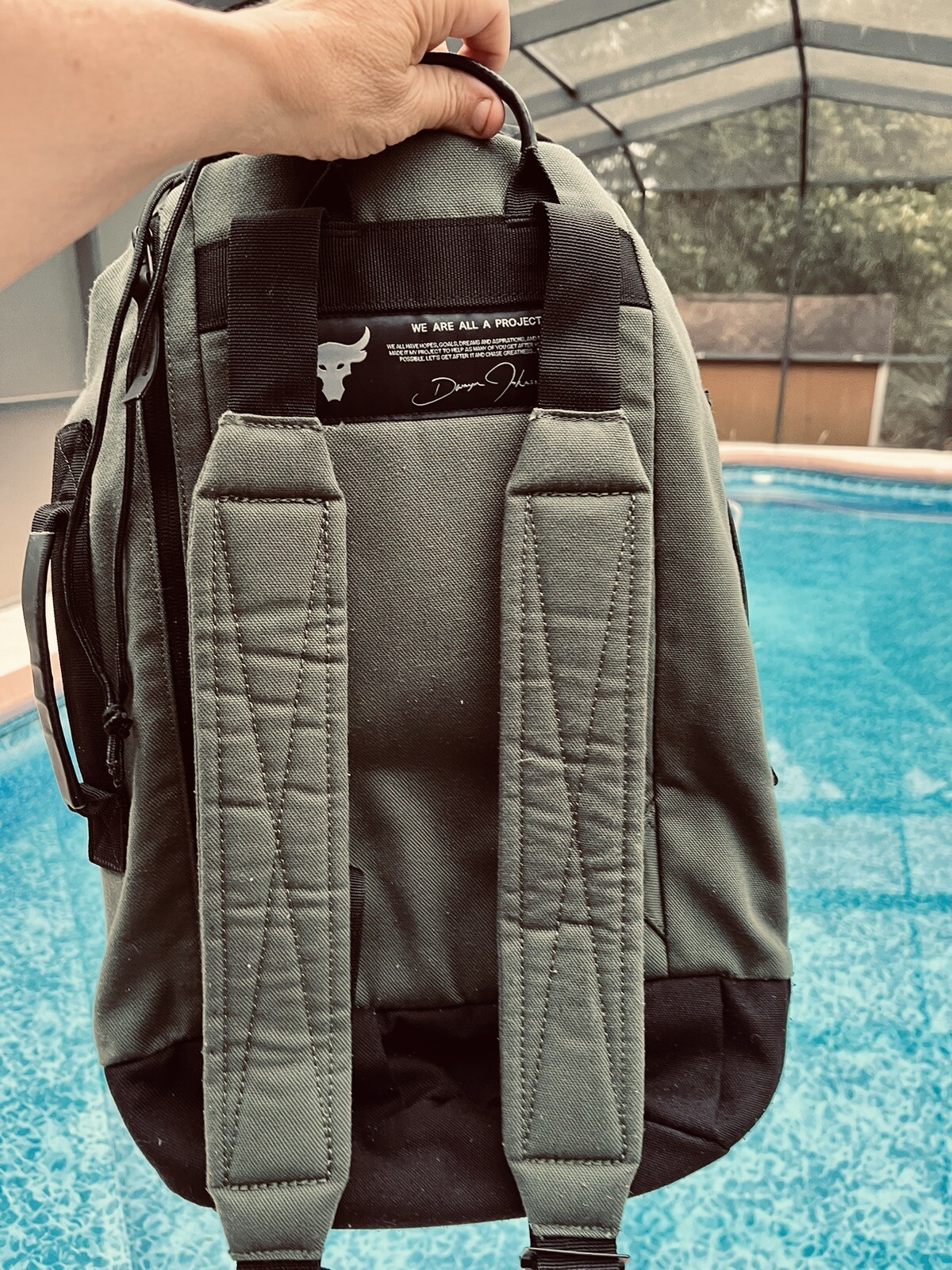 RARE UNDER ARMOUR PROJECT ROCK 60 DUFFLE GYM BACK PAC… Gem