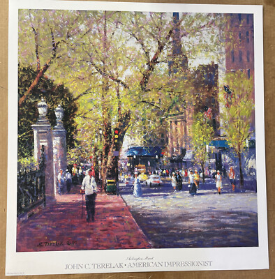 John C. Terelak - Arlington Street (Impressionism Poster Print 1995) Boston