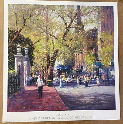 John C. Terelak - Arlington Street (Impressionism Poster Print 1995) Boston