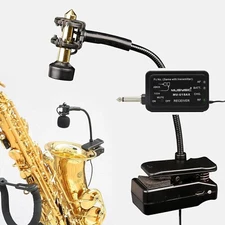 Professional UHF Wireless Instrument Microphone Saxophone Trumpet trombone horn