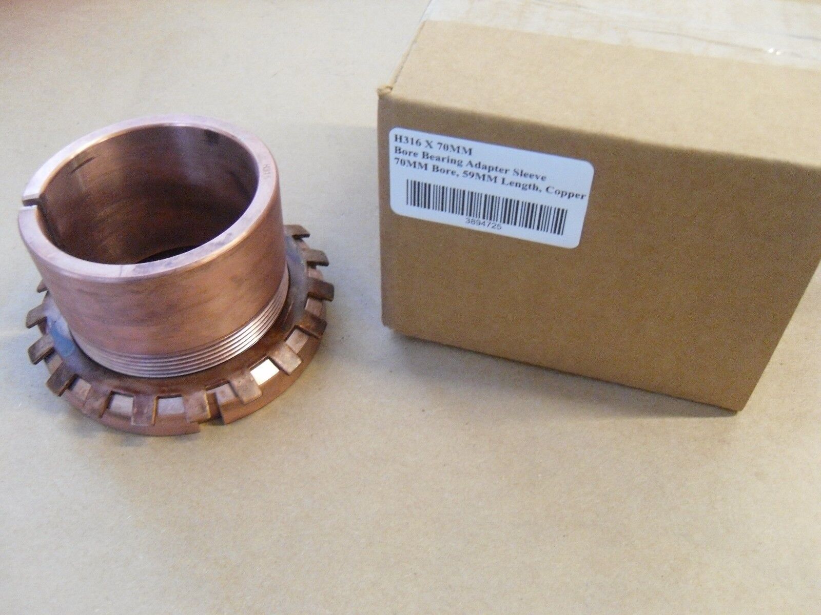 H316 X 70MM BEARING ADAPTER SLEEVE 70MM BORE, 59MM LONG, COPPPER eBay