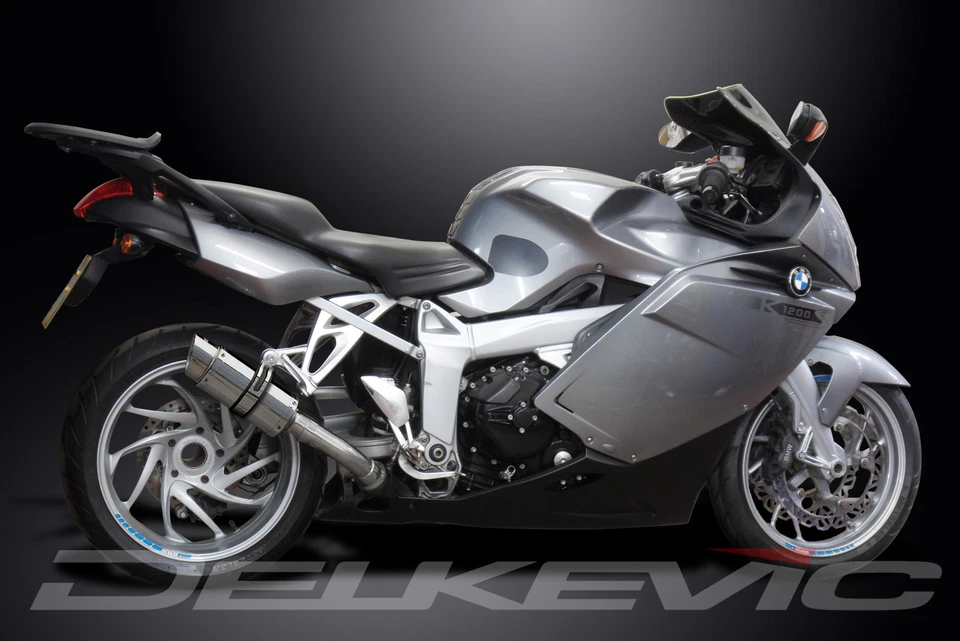 BMW K1200S 2005-2008 Delkevic Slip On 8" Round Stainless Exhaust Muffler Kit — 第 4/4 张图片