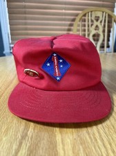 Vtg Guadalcanal Battle Hat US Marines with USMC Pin Snapback USA