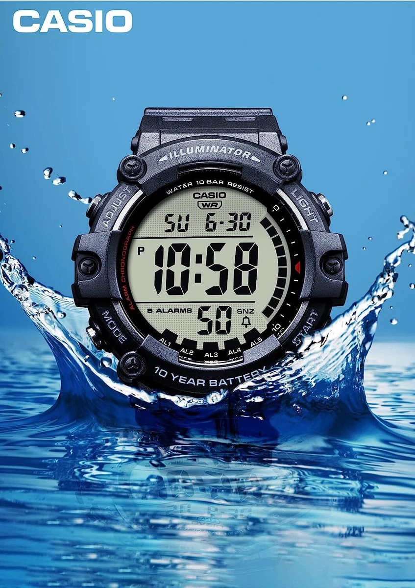 Casio AE 1500WH 1AJF Men s Watch Casio Collection Digital Black Resin From Japan