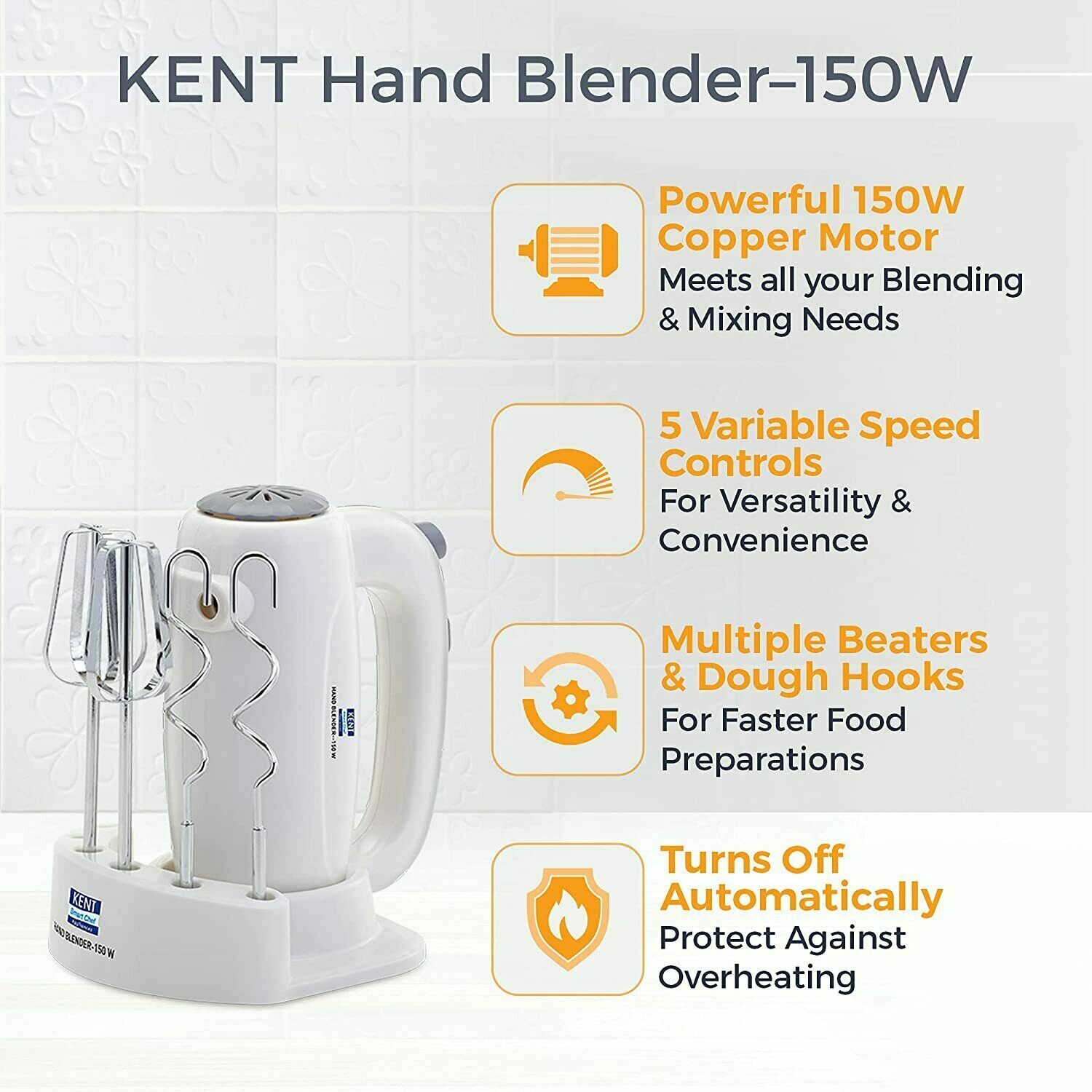Kent Hand Blender Can Carry Multiple Chores In No Time. Its Powerful (150 Watt) Nowa wersja, bezpłatna dostawa