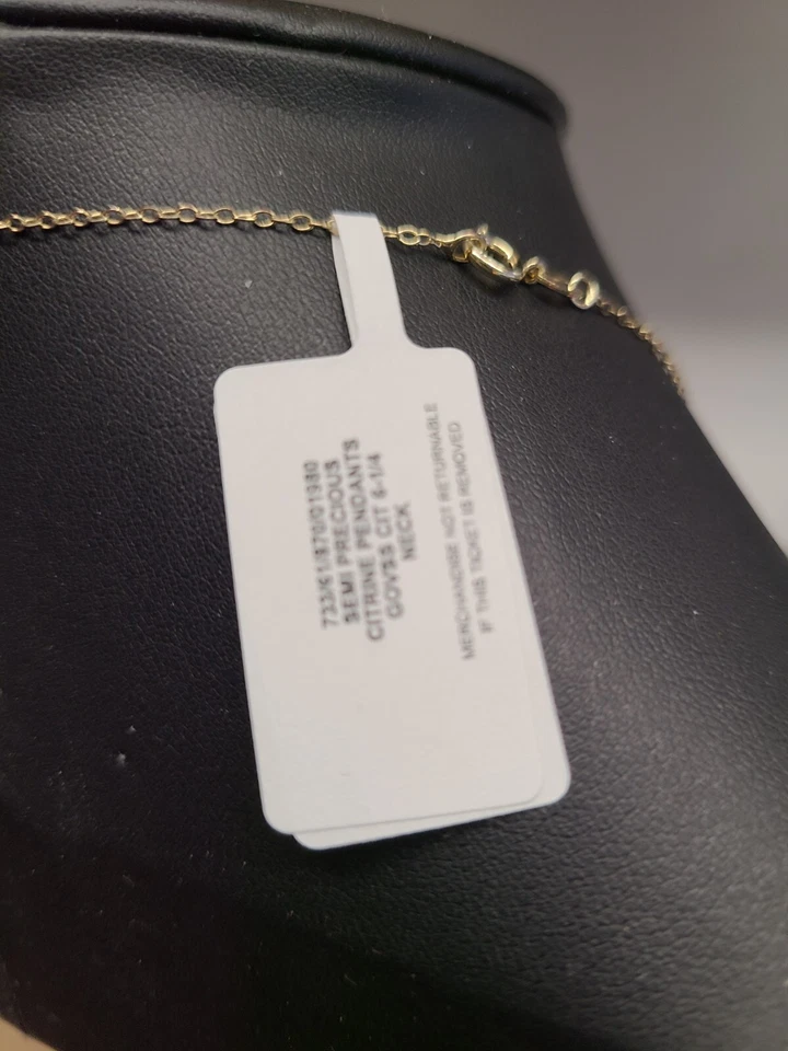 Citrino (6-1/4 ct. t.w.), Topacio Blanco (1/2 ct. t.w.) y Diamond Accent Halo 18" Foto 3 de 4