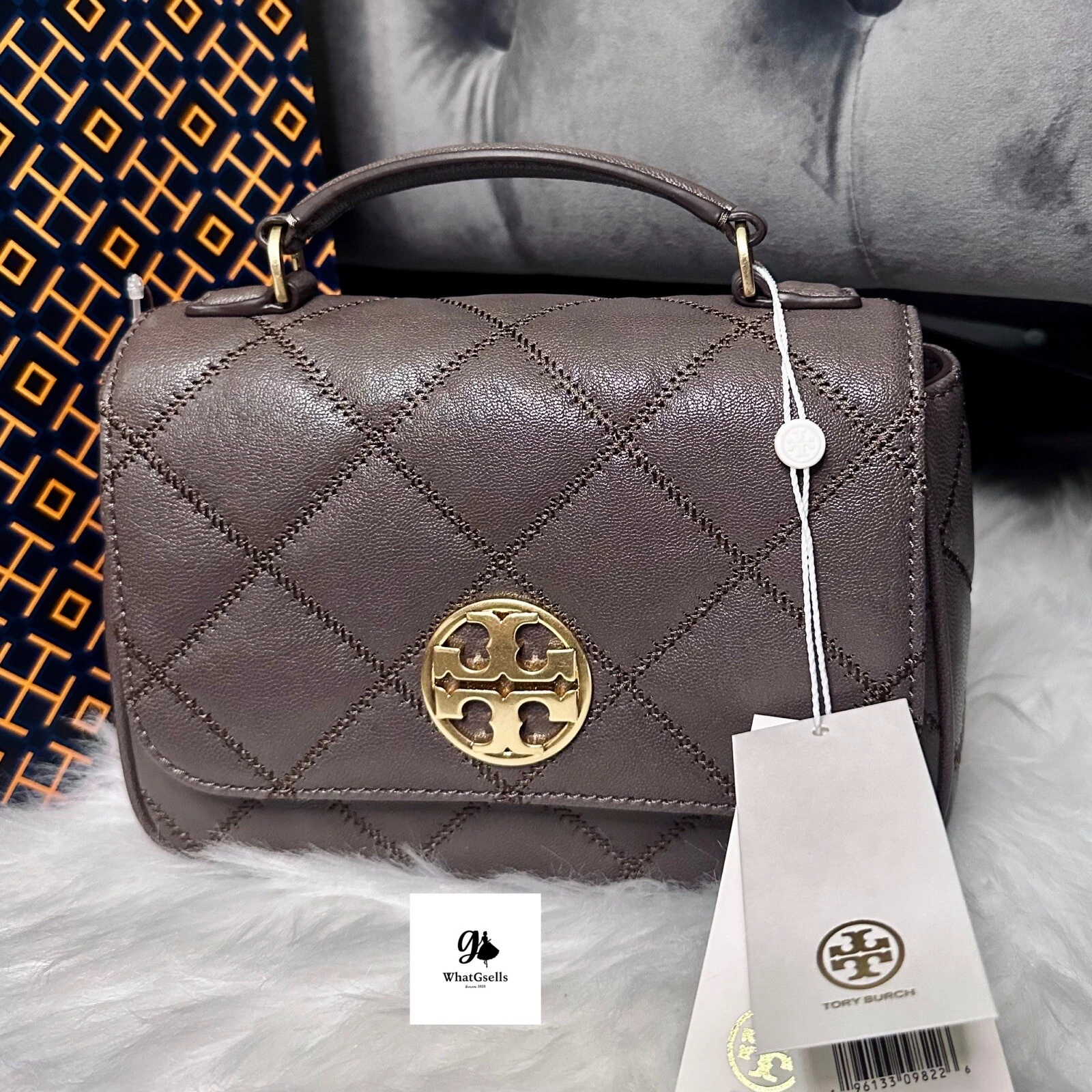 Borsa a tracolla TORY BURCH WILLA mini manico superiore in pelle AUTENTICA NUOVA CON ETICHETTE $498