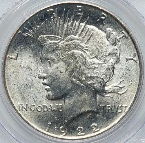 Piece Dollar 1922-S PCGS MS-64! San Francisco mint. Nice Lustrous near-Gem!