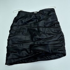 House of CB phone leather ruffled skirt size