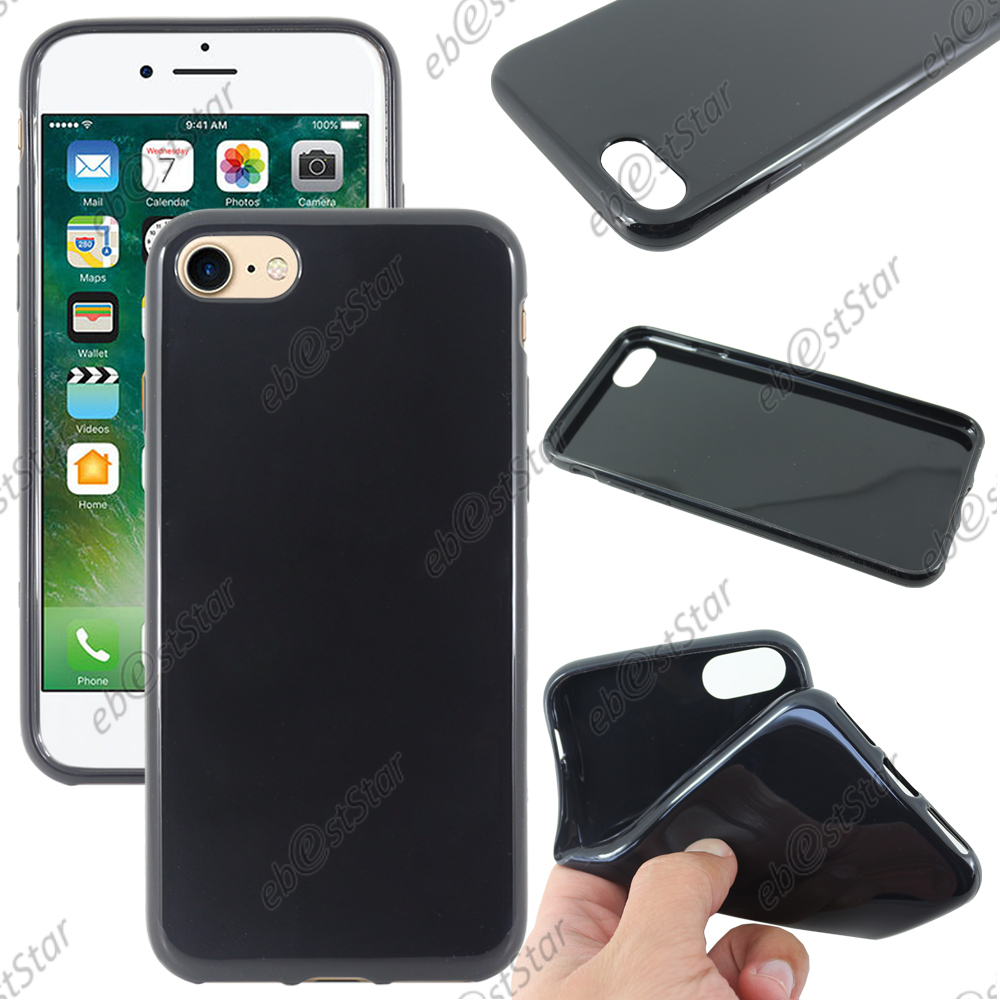 Coque silicone noir pour iPhone 7 antichoc et souple