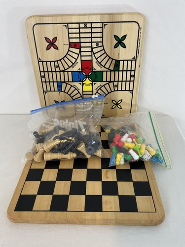 1997 Cardinal Industries Chess Checkers Game Boards With Pieces - Picture 1 of 4