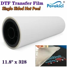 11.8" x 328FT Direct to Film Transfer Film Roll - Single Sided Warm Peel
