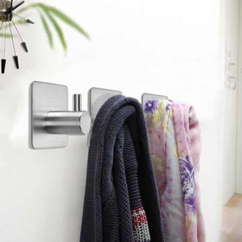 5pcs Adhesive Hooks Stainless Steel Hooks for Home Office and Outdoor Hanging AU - Picture 6 of 12