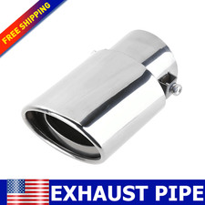 Us Universal Chrome Exhaust Tip 2.5 Stainless Steel Muffler Tail Pipe Rear 1pcs