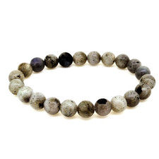 93.30 Ct Natural Labradorite Round Beads Stretchy Unisex Fashion Bracelet 7 Inch