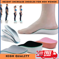Height Increase Insoles Men Women Invisible Heel Lift Taller Shoe Inserts 2 Pads