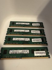 Lot of 4 Samsung 4GB DDR3 PC3-12800U Desktop RAM M378B5273DH0-CK0 Untested