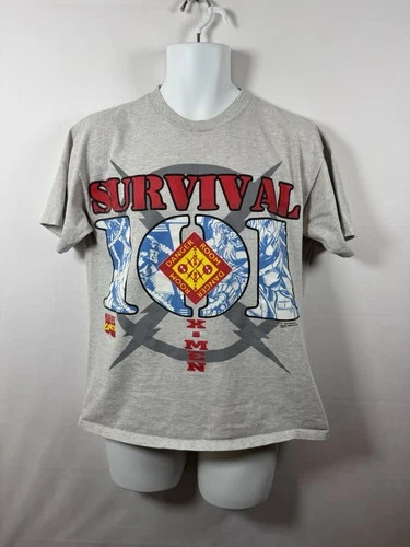 Vintage Marvel Comics X-Men Survival 101 Wolverine 1993 Mutant Wear T Shirt Sz M