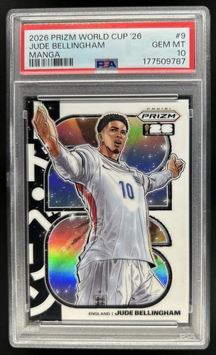 2026 Panini Prizm World Cup Jude Bellingham Manga SSP #9 England PSA 10 GEM MINT