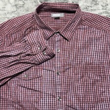 Kenneth Cole Reaction Button Down Mens Large Burgundy