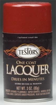 Testors 1838M Mythical Maroon Gloss One Coat Lacquer 3 oz. Spray Paint Can