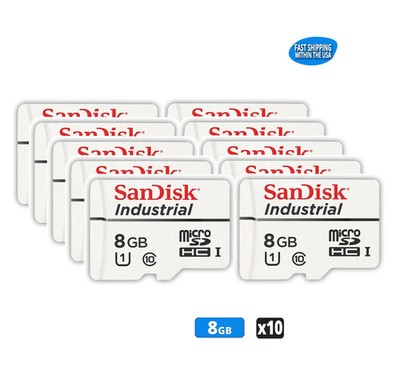 Sandisk 8GB Industrial MicroSD Card Class 10 UHS-I x10
