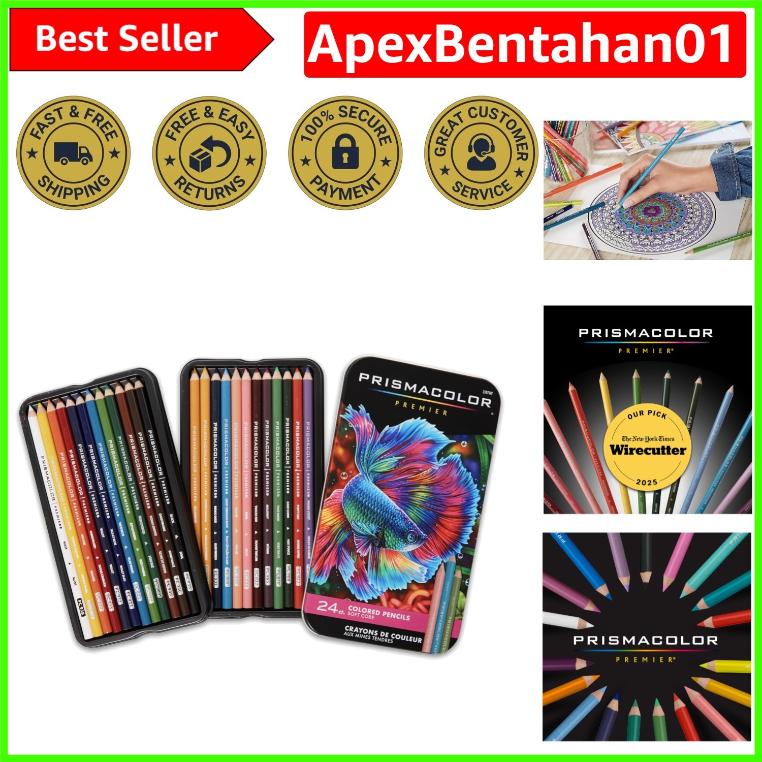 24 Count - Vibrant Colors For Art Enthusiasts
