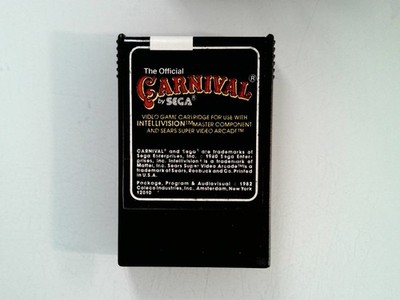Carnival Sega Intellivision Video Game Cartridge Classic Arcade