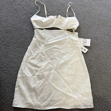 Zara Cut Out Linen Blend Dress New Size S