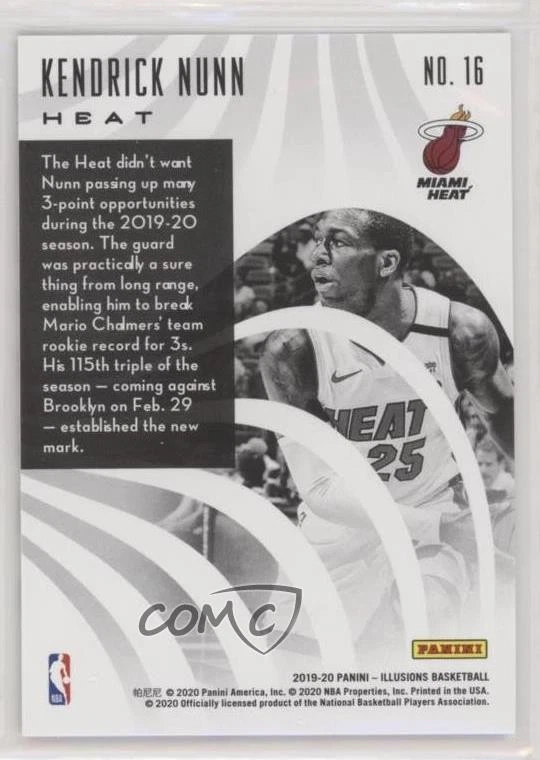 2019-20 Panini Illusions Rookie Vision Kendrick Nunn #16 RC - Image 2 of 2