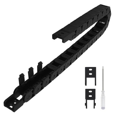 R28/38 15mm x 15mmInner H x Inner W Black Plastic Cable Wire Carrier Drag Chai