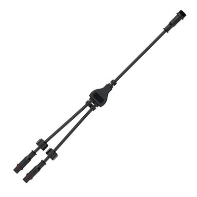 4 Core 4 Pin Small Size IP65 Y Shape 1 Male Divided 2 Female Splitter Connect...