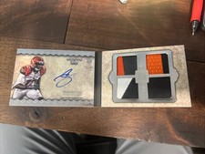2012 Topps Five Star Booklet Auto #’D /40 Mohamed Sanu Patch Rookie Auto RC