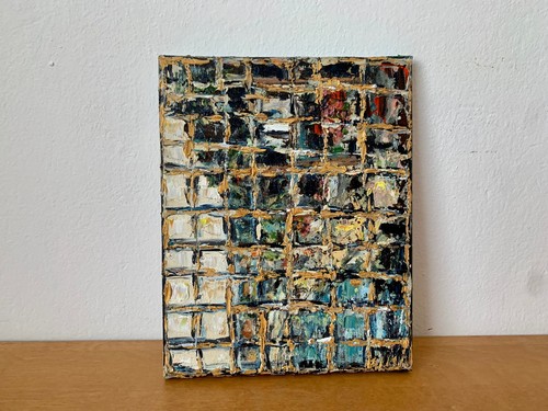 Mosaïque abstraite Impasto peinture huile sur toile décoration murale moderne peinture - Photo 1/7