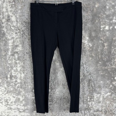 Kenar Size 2 Ankle Stretch Minimalist Flat Front Career Straight Leg Pants Black