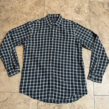 Polo Ralph Lauren Men Classic Fit Plaid Button Down Shirt Medium Green Blue